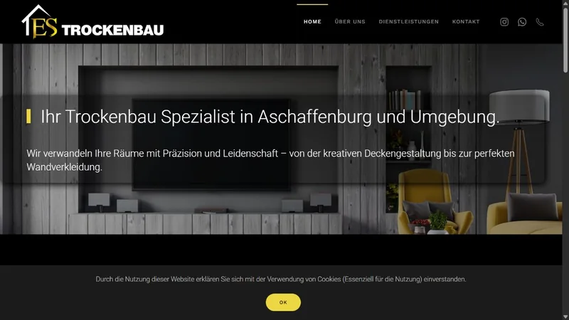 Website für ES Trockenbau