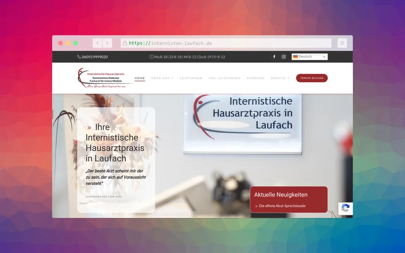 Website der Praxis Kokkalas
