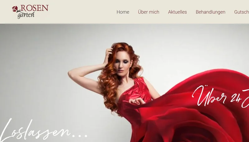Website für Kosmetikatelier Rosengarten