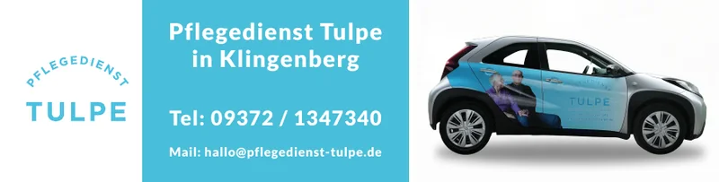 Fahrzeugbanner für Pflegedienst Tulpe