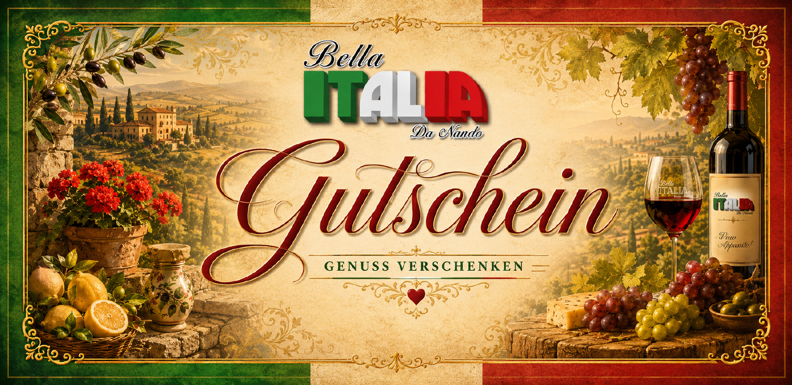 Geschenkgutschein für Bella Italia