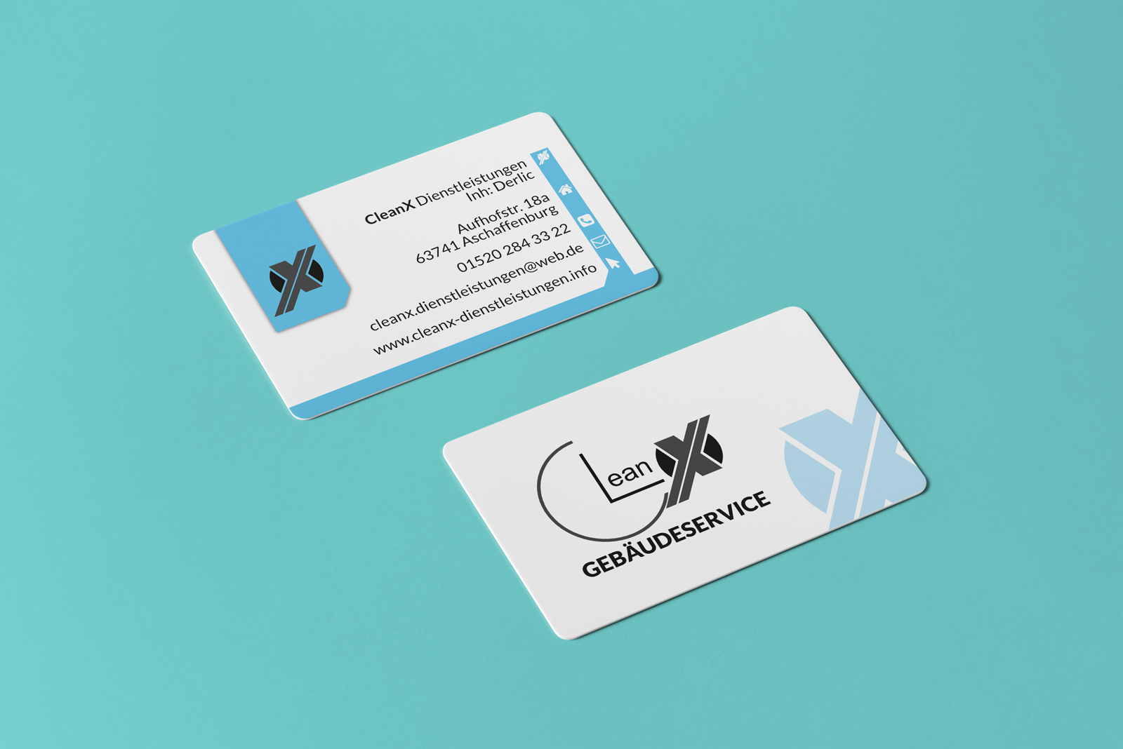 CleanX Gebäudeservice: Visitenkarten