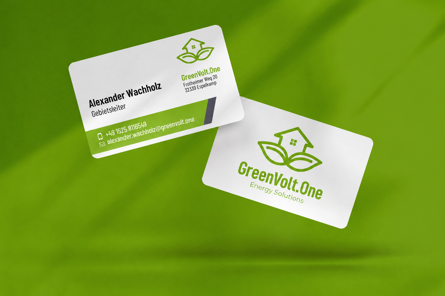 GreenVolt.One: Corporate Design · Karten