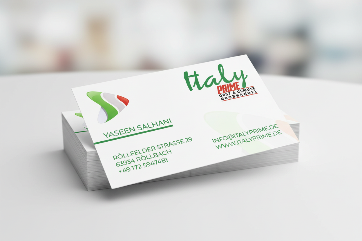 Italy Prime: Corporate Design · Karten