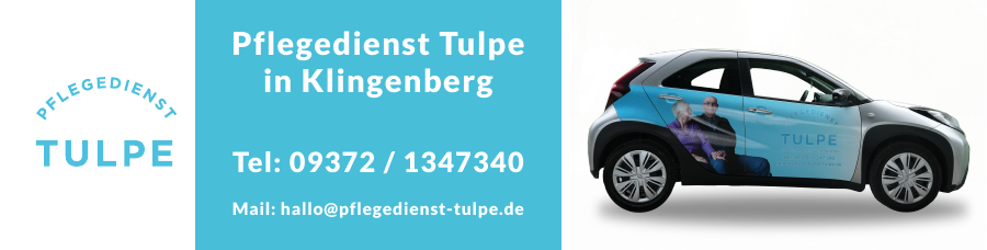 Fahrzeugbanner für Pflegedienst Tulpe