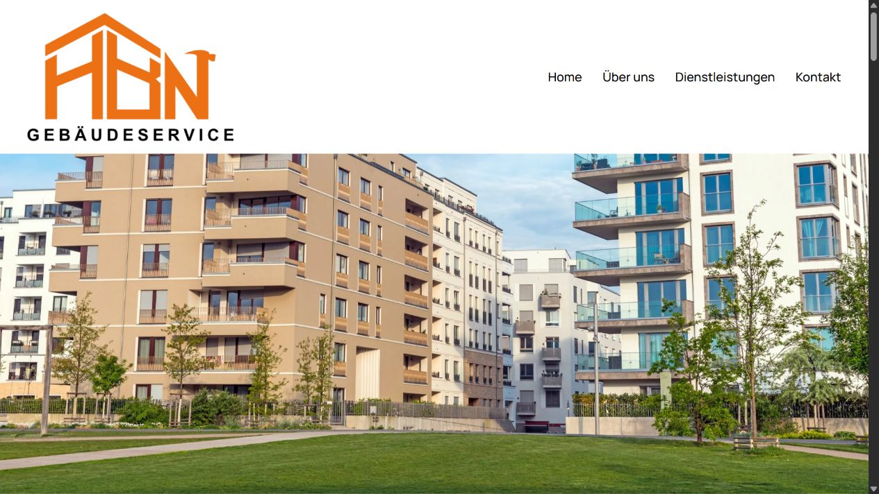 Website von ABN Dienstleistungen