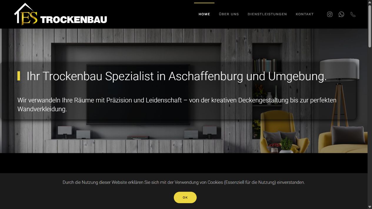 Website für ES Trockenbau