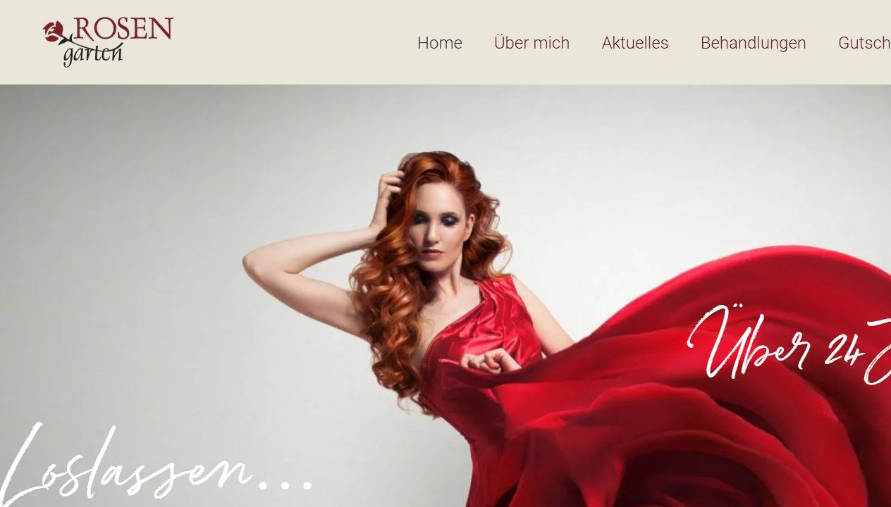 Website für Kosmetikatelier Rosengarten