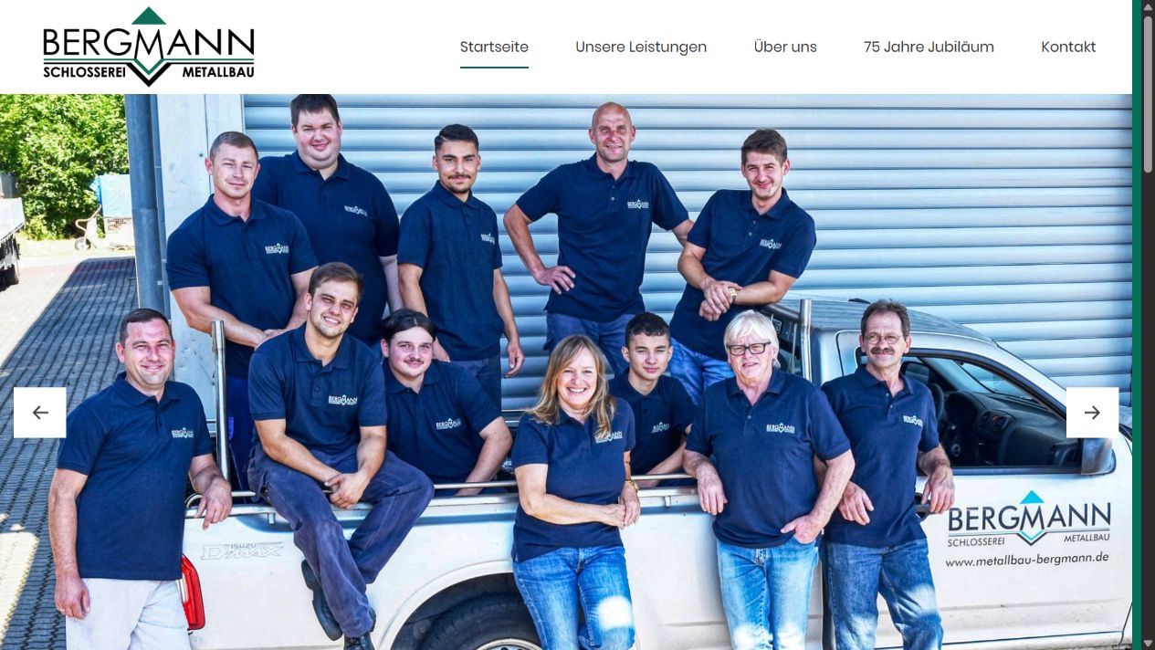 Website von Metallbau Bergmann