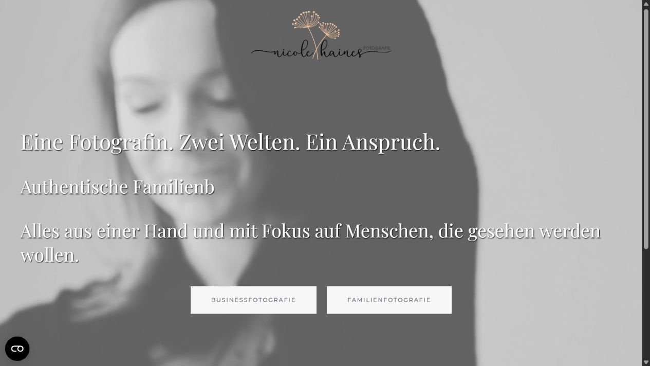 Website für Nicole Haines Fotografie